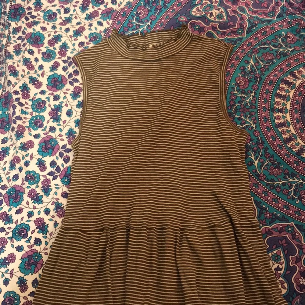 Green striped tank top